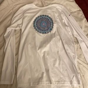 Columbia long sleeve white with design